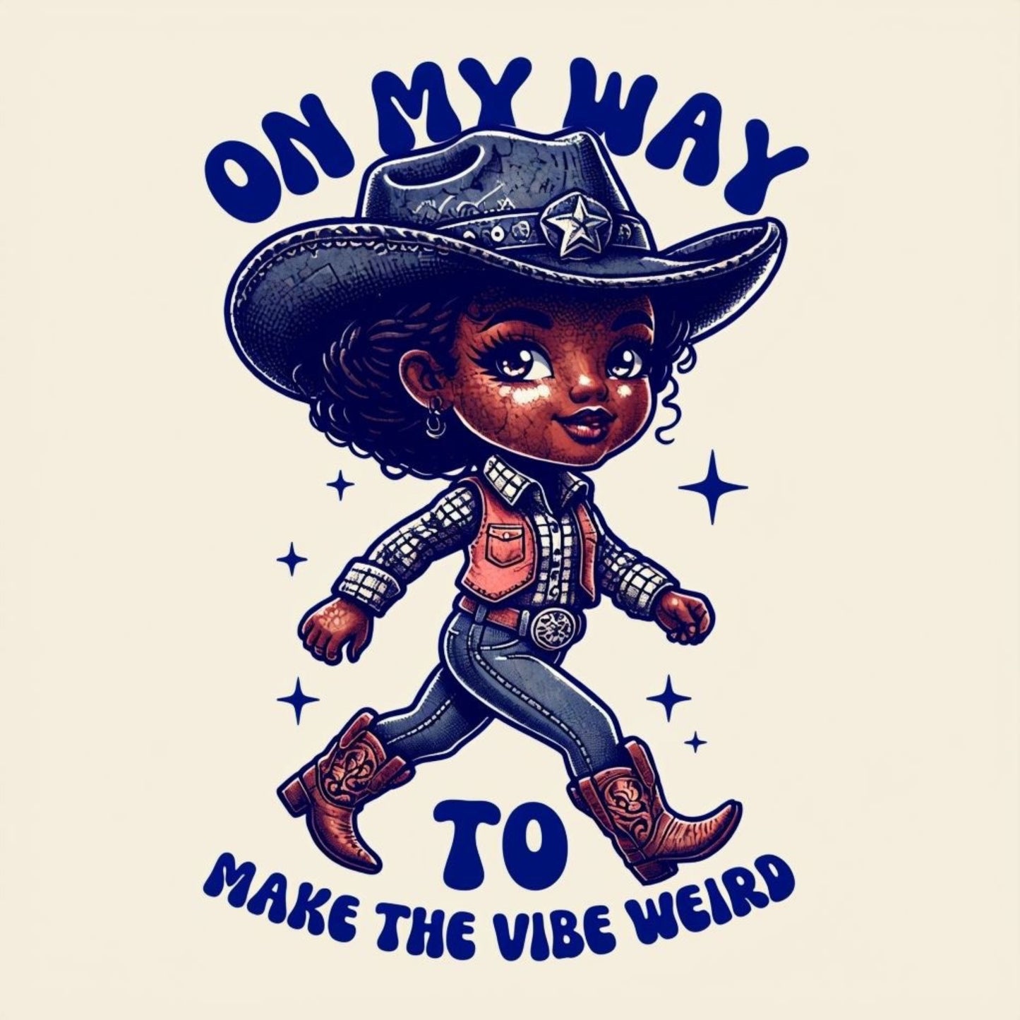On My Way to Make the Vibe Weird" Retro-Inspired Statement Hoodie