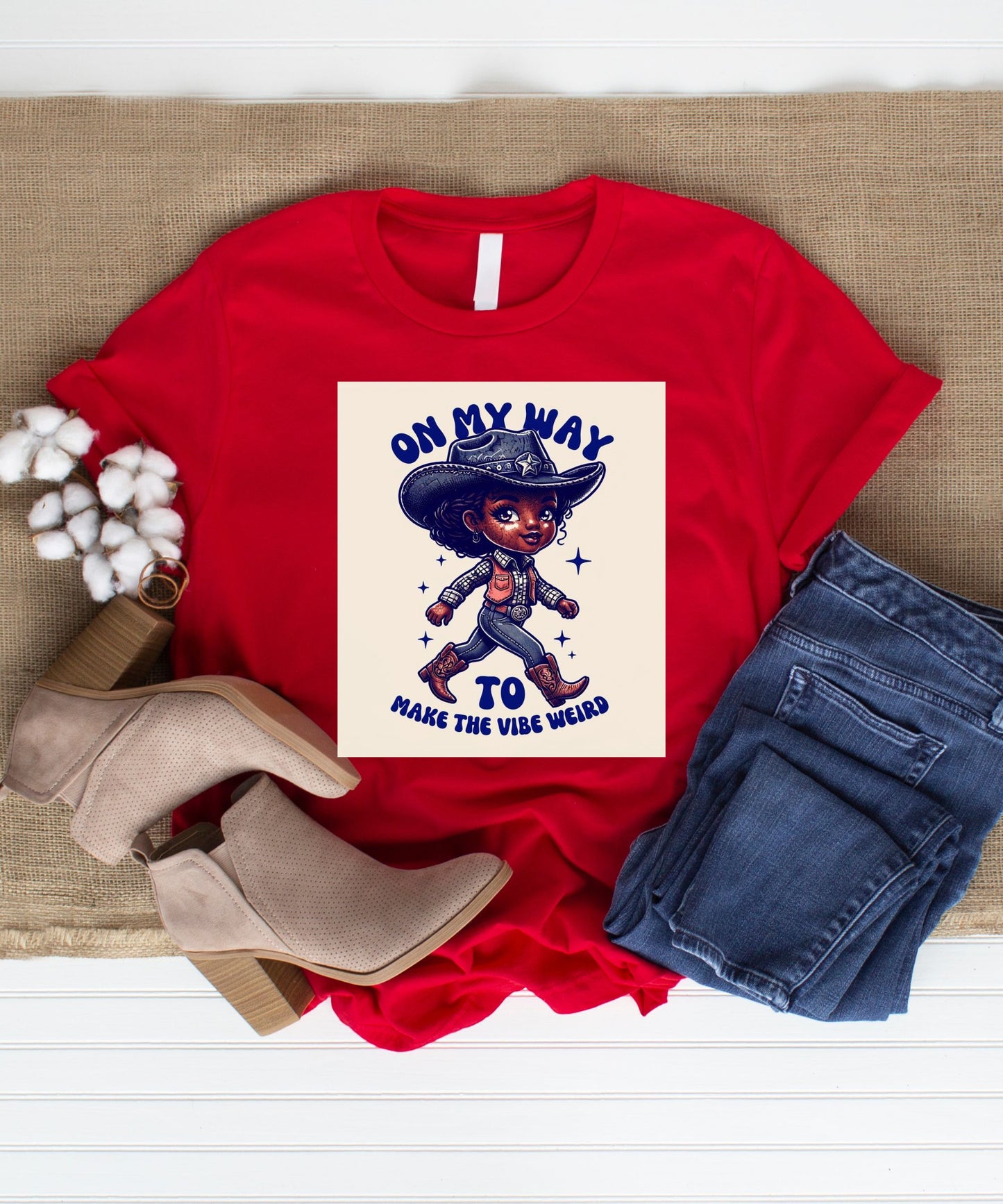 On My Way to Make the Vibe Weird, Digital Design | Retro Aesthetic PNG for T-Shirts & Hoodies