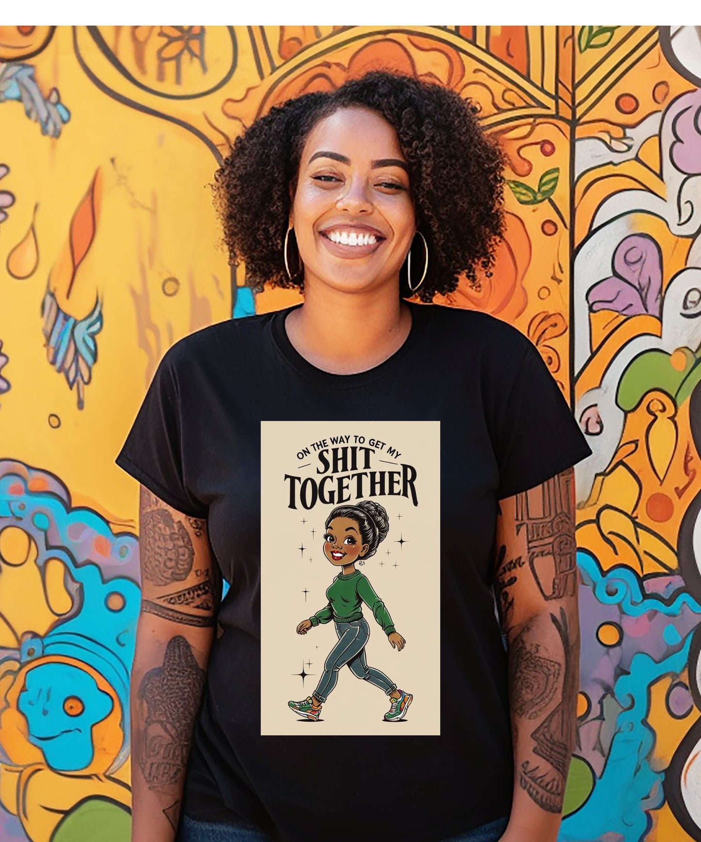 On the Way to Get My Sh*t Together T-Shirt – Stylish Motivational Graphic Tee | Self-Improvement Apparel