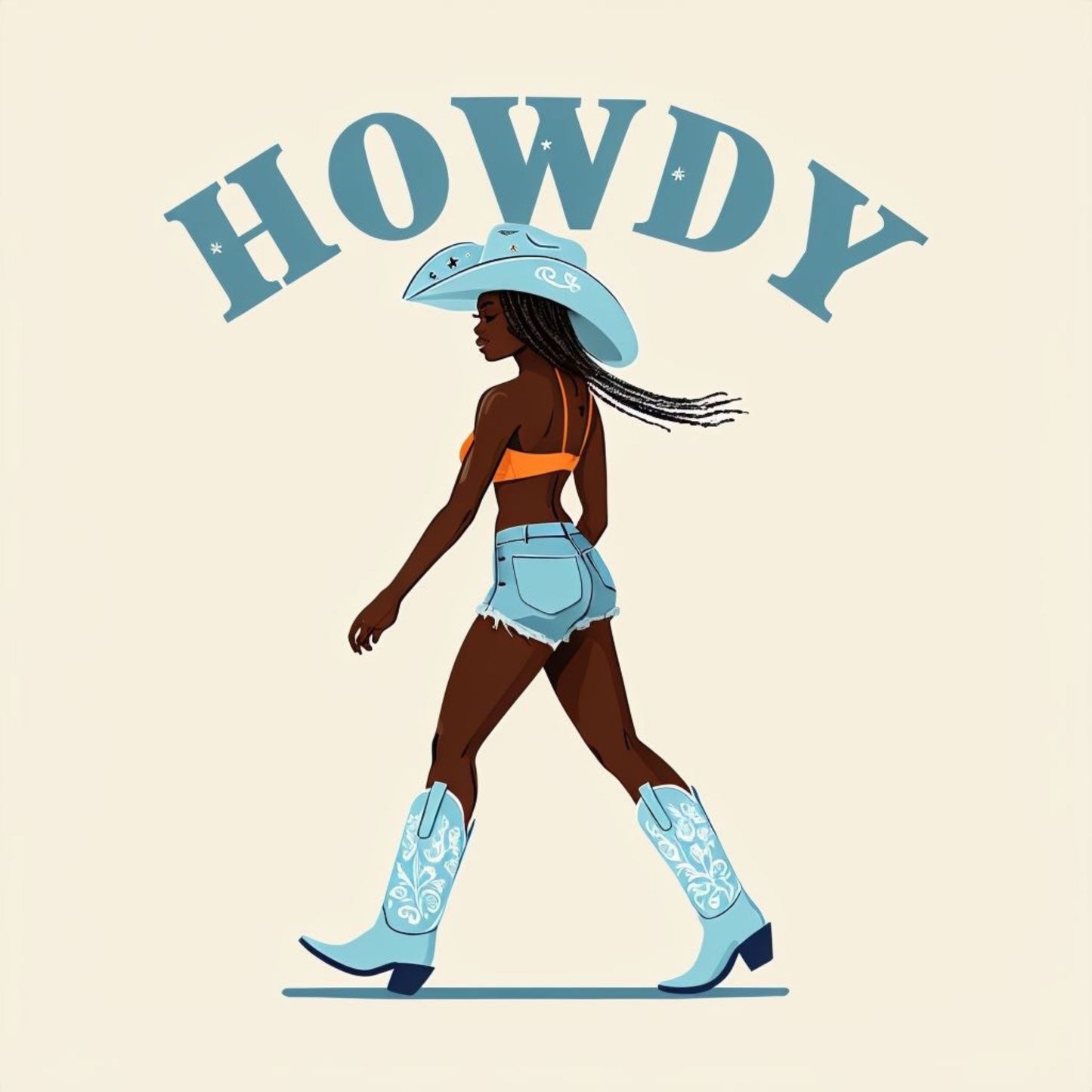 Black Cowgirl Howdy Eco Tote Bag – Western Aesthetic Cotton Tote for Black Women