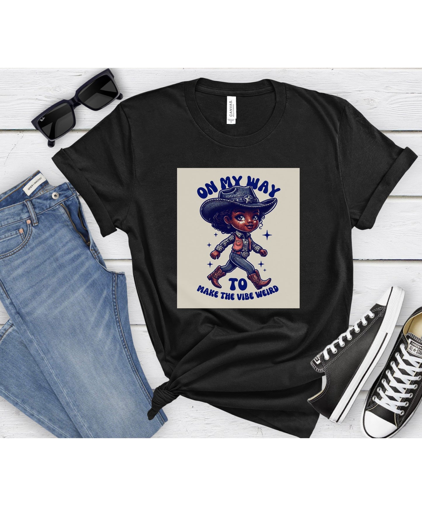 On My Way to Make the Vibe Weird, Digital Design | Retro Aesthetic PNG for T-Shirts & Hoodies