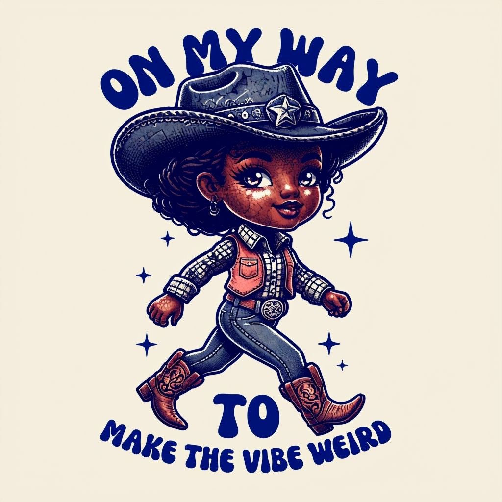 On My Way to Make the Vibe Weird Retro-Inspired Statemen Women’s Crop Top
