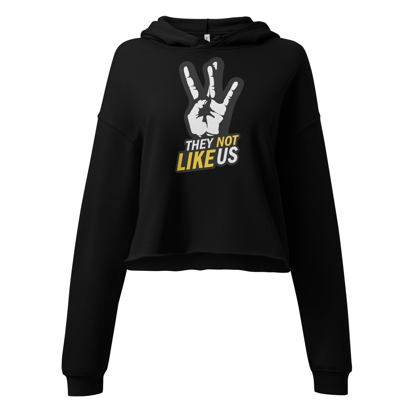 They Not Like Us - Unisex Crop Hoodie | Hip-Hop Inspired Motivational Crop Hoodie