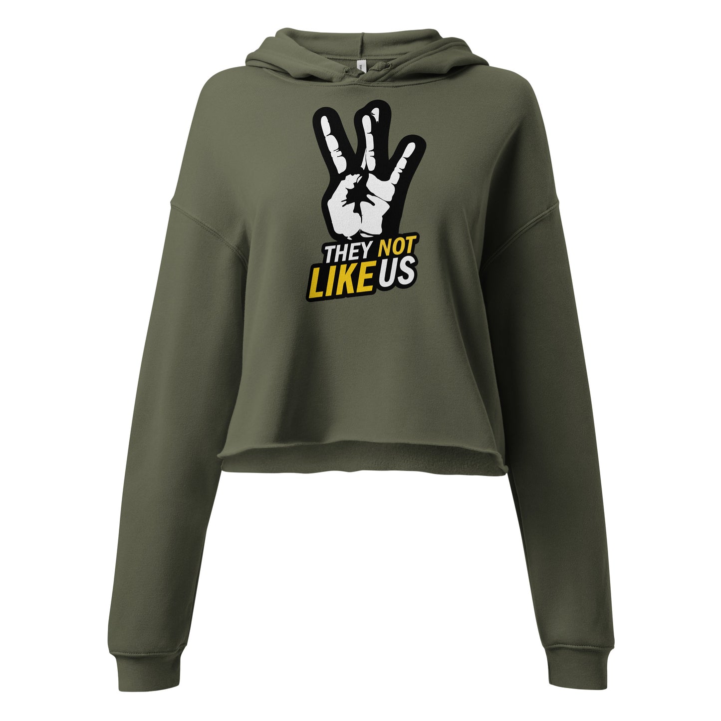 They Not Like Us - Unisex Crop Hoodie | Hip-Hop Inspired Motivational Crop Hoodie
