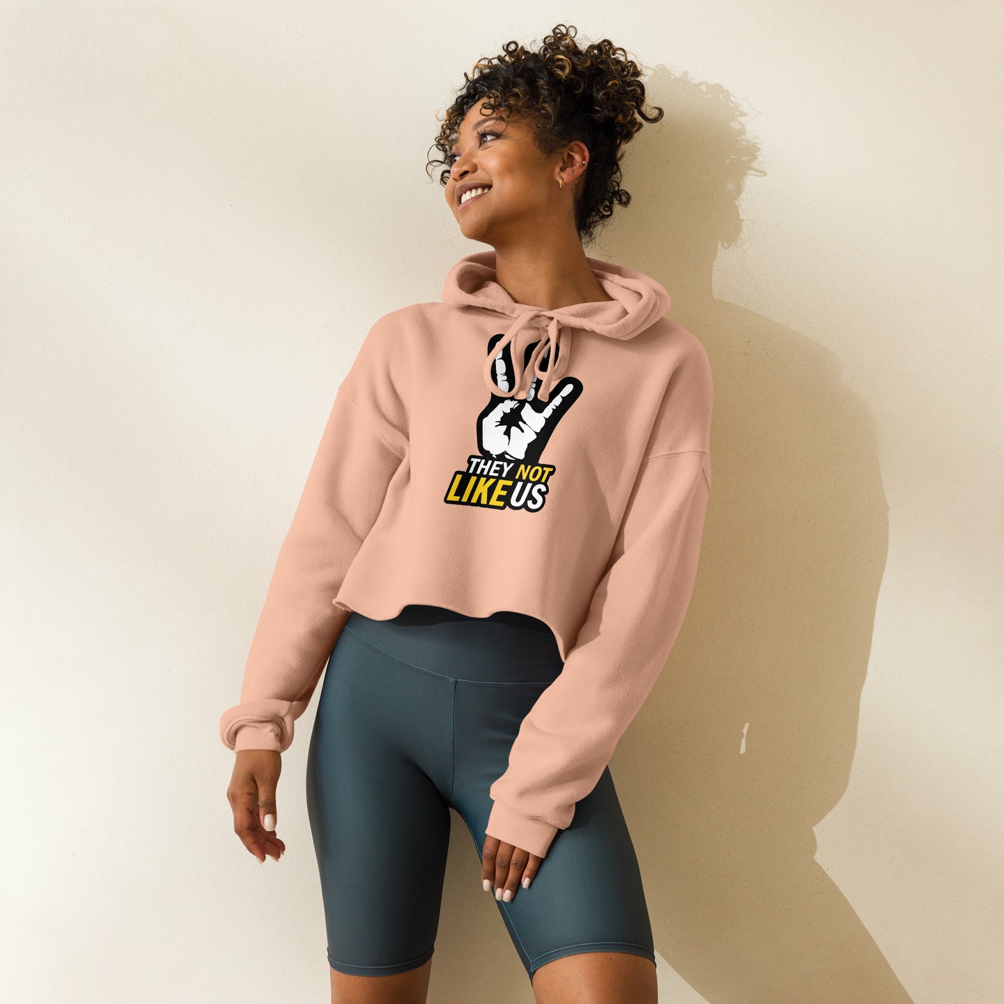 They Not Like Us - Unisex Crop Hoodie | Hip-Hop Inspired Motivational Crop Hoodie
