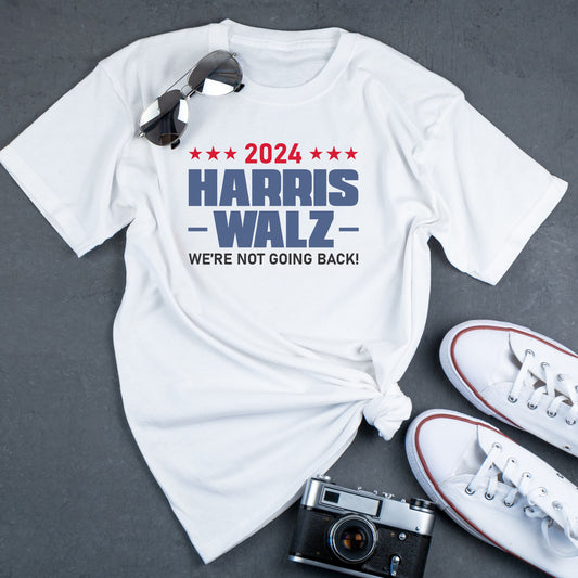 2024 Harris Walz We Are Not Going Back | Empowerment, Equality, Vote for Change T-Shirt (2)