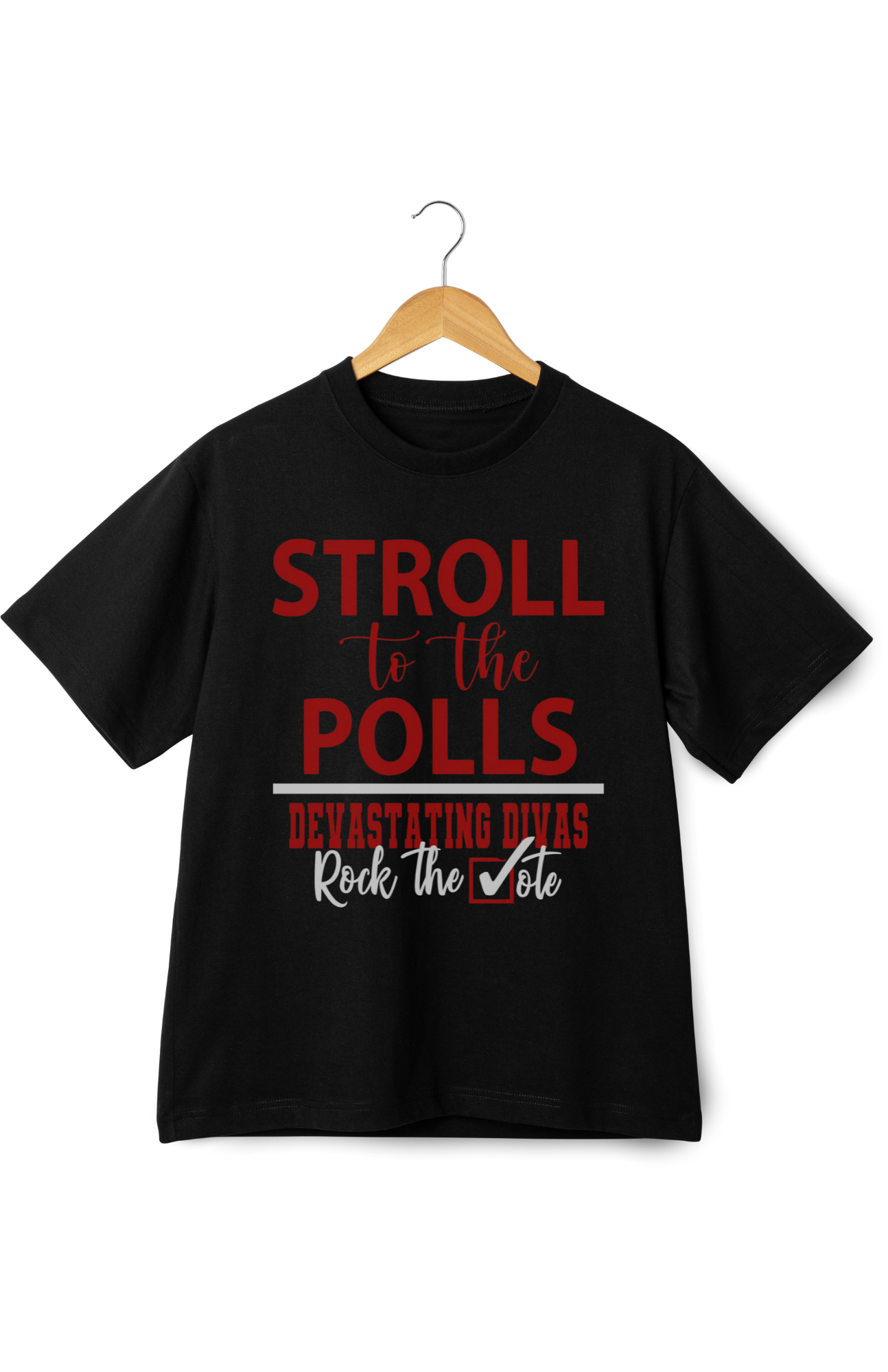 Stroll to the Polls T-Shirt - Delta Sigma Theta, Devastating Divas Rock the Vote, Sorority Supporting Tee, Motivational Election Apparel