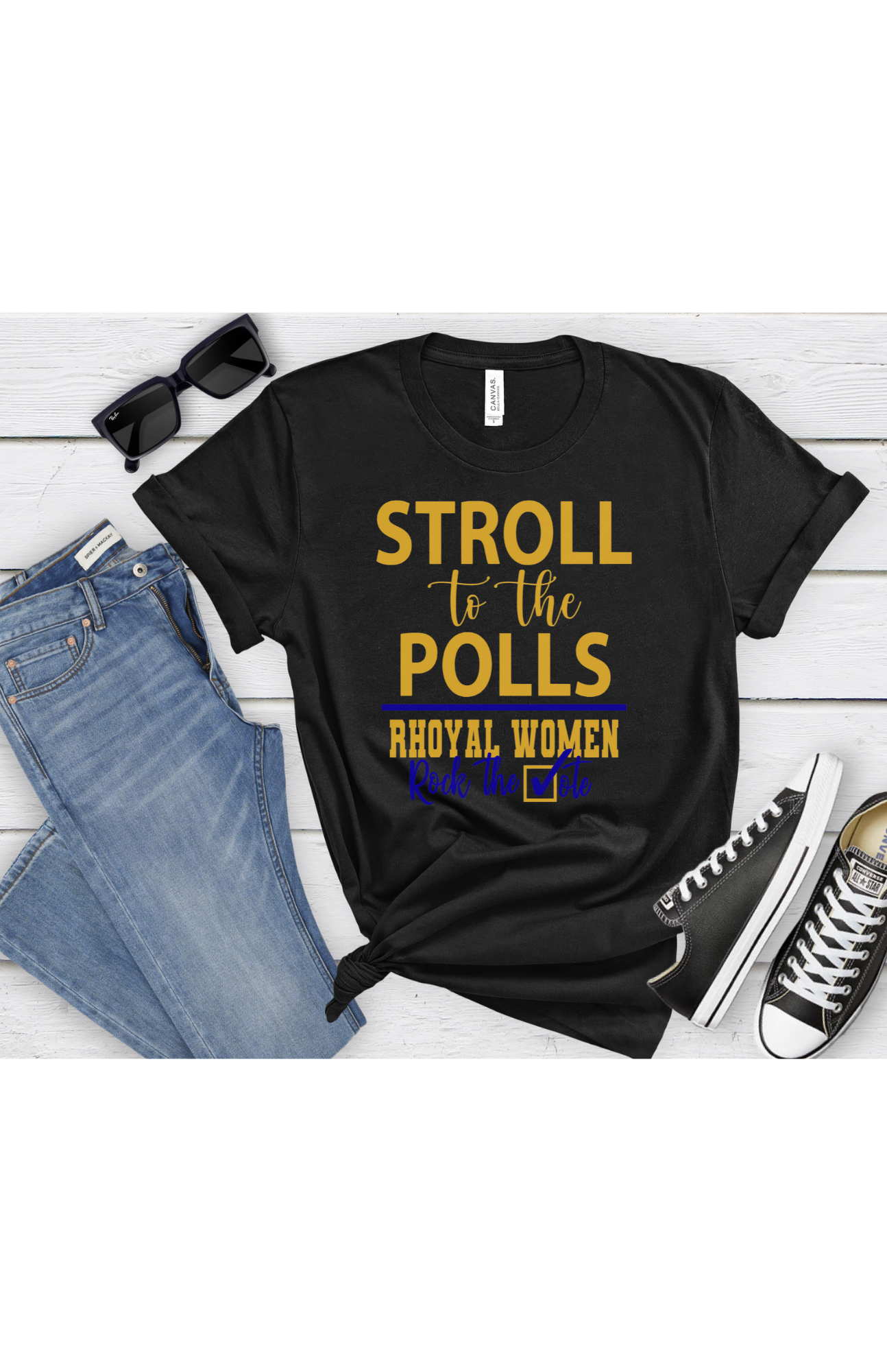 Stroll to the Polls T-Shirt - Sigma Gamma Rho, Rhoyal Women Rock the Vote, Sorority Supporting Tee, Motivational Election Apparel