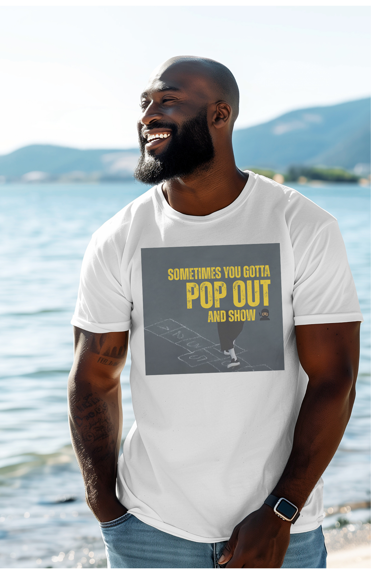 "Sometimes You Gotta Pop Out and Show" Graphic Tee - Unisex Hip-Hop Lyric T-Shirt, Music-Inspired Streetwear