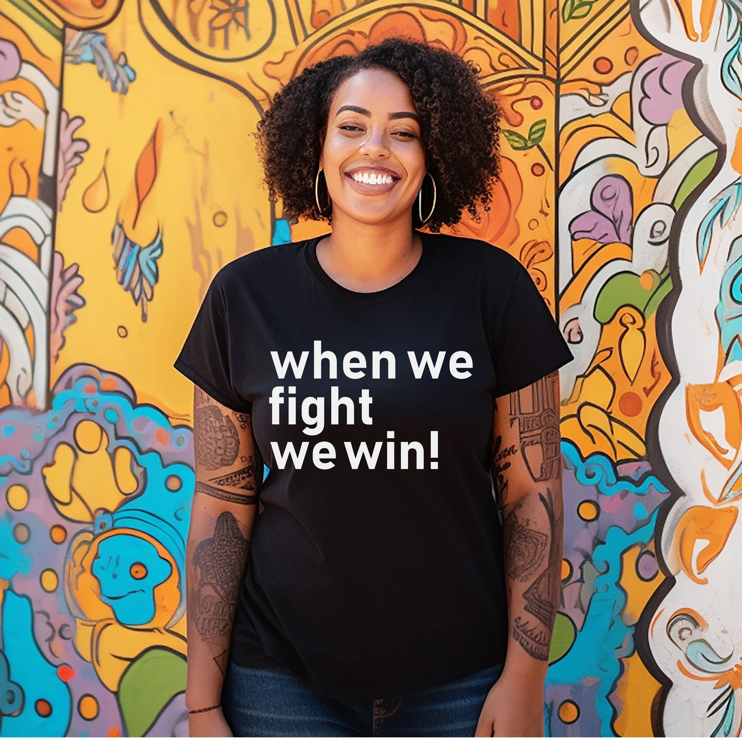 When We Fight, We Win Election T-Shirt | Vote for Justice | 2024 Election & Voting Rights Inspirational T-Shirt