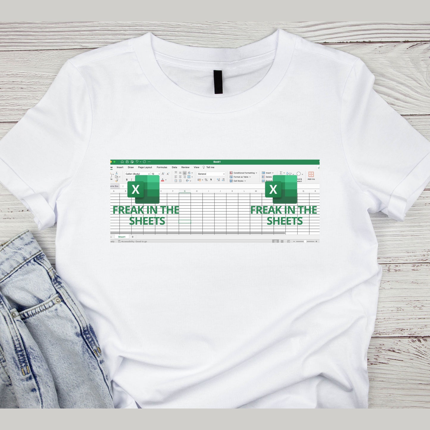 Freak in the Sheets | Data Analyst Graphic Tee - Funny Spreadsheet Shirt for IT Professional | Excel Humor T-Shirts