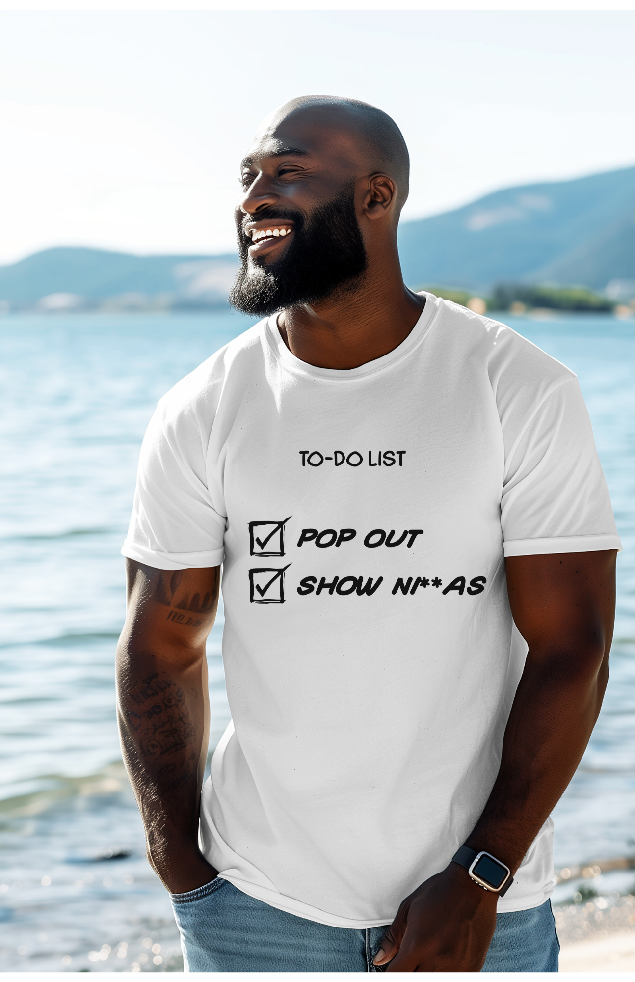 "Pop Out and Show Ninja" Inspirational To-Do List Design - Bold and Motivational T-Shirt