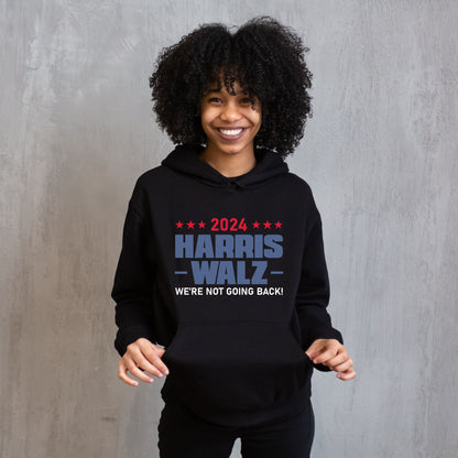 2024 Harris Walz We Are Not Going Back | Voting Rights, Social Justice, Equality Hoodie