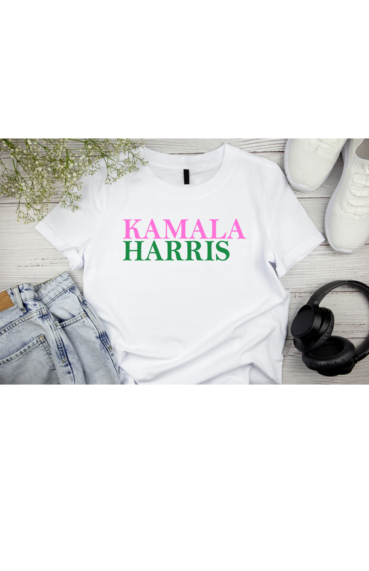 Kamala Harris 2024 Trailblazer | Motivational and Empowering T-Shirt in White