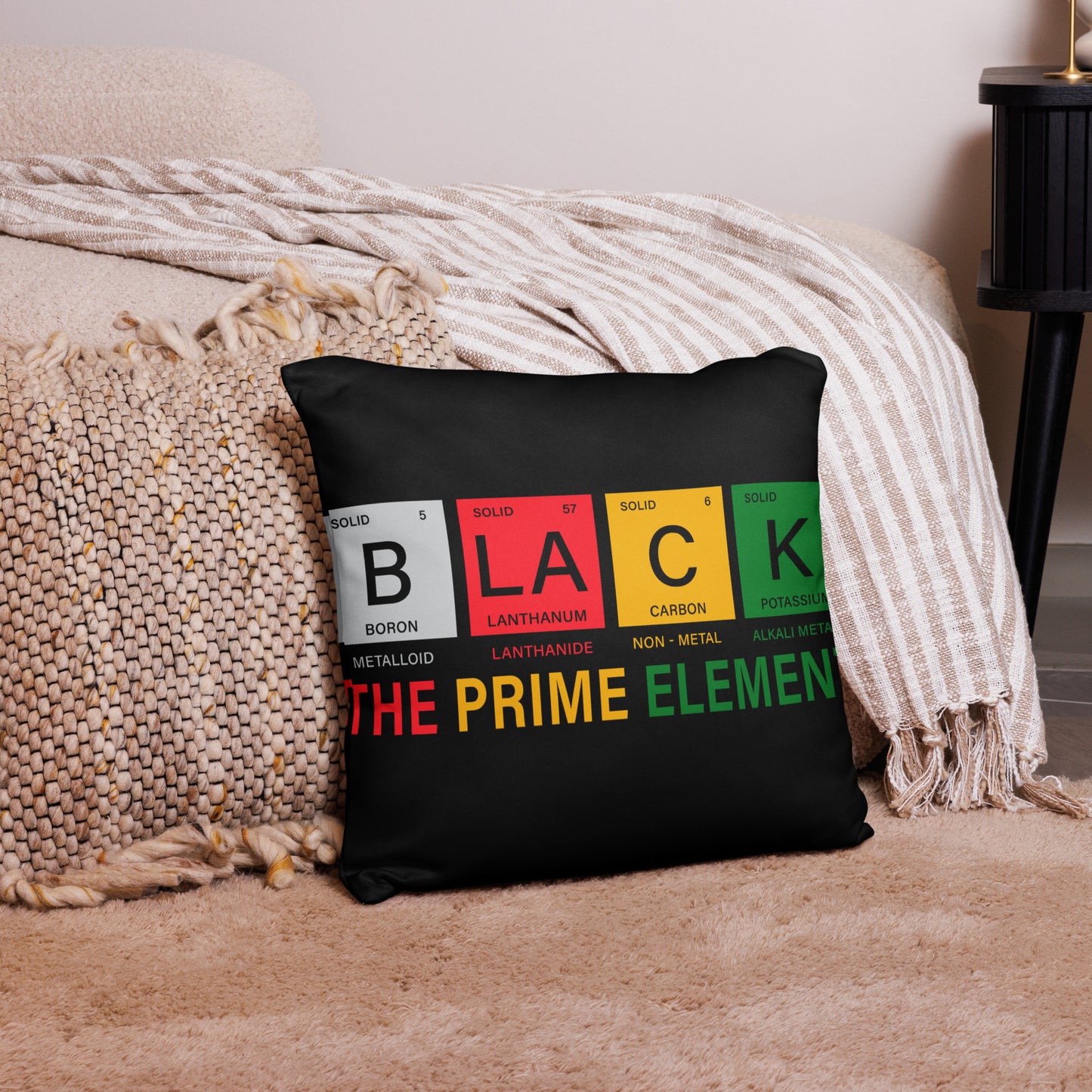 Black Element Color Pillow