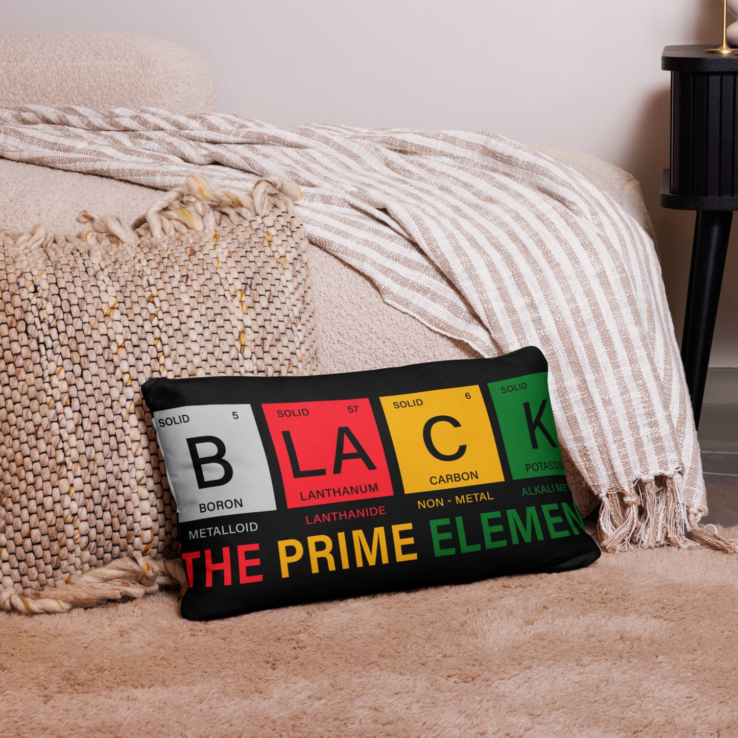 Black Element Color Pillow