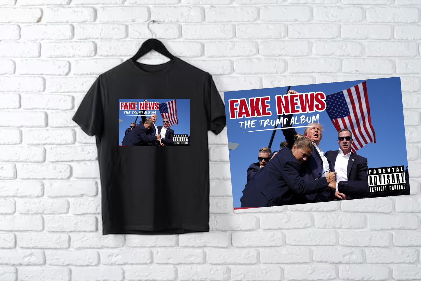 "Fake News: The Trump Album" Unisex T-Shirt Design