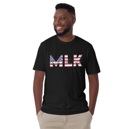 USA Flag Themed MLK T-Shirt | Patriotic Martin Luther King Jr. Shirt | American Flag MLK Tee | Civil Rights Apparel