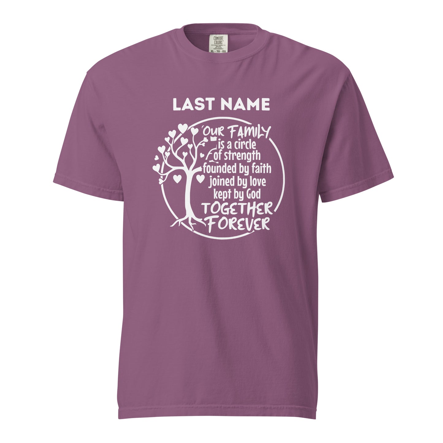 Family a Circle of Strength Shirt | Custom Family Name | Joined by Love & Founded On Faith | Gift for Family