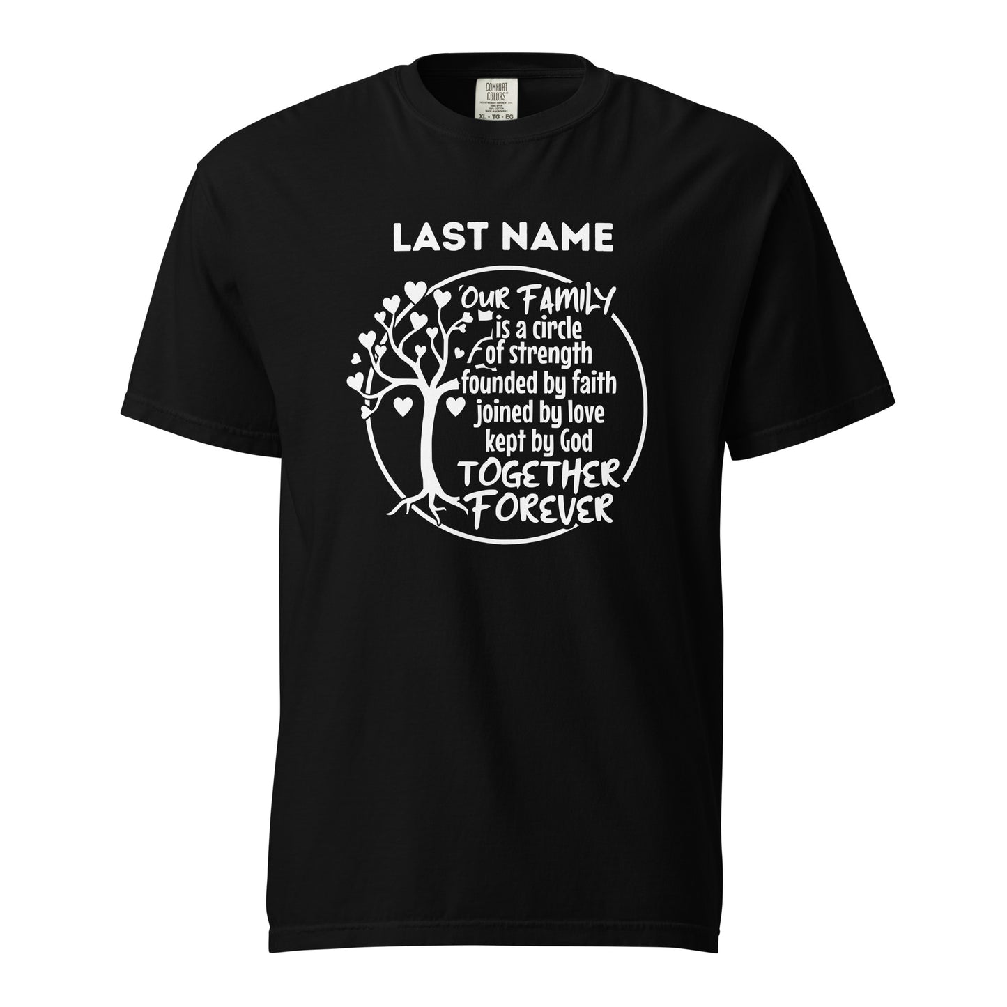 Family a Circle of Strength Shirt | Custom Family Name | Joined by Love & Founded On Faith | Gift for Family