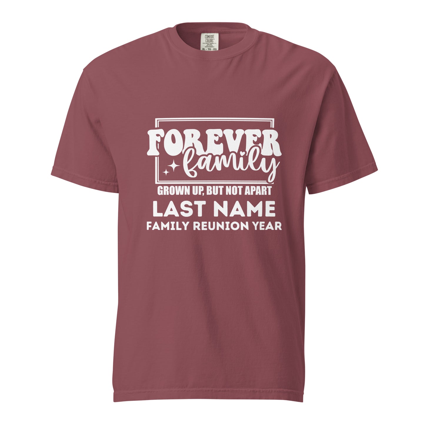 Forever Family Grown Up But Not Apart T-Shirts | Custom Last Name Reunion Tees | Personalized Family Gathering Shirts