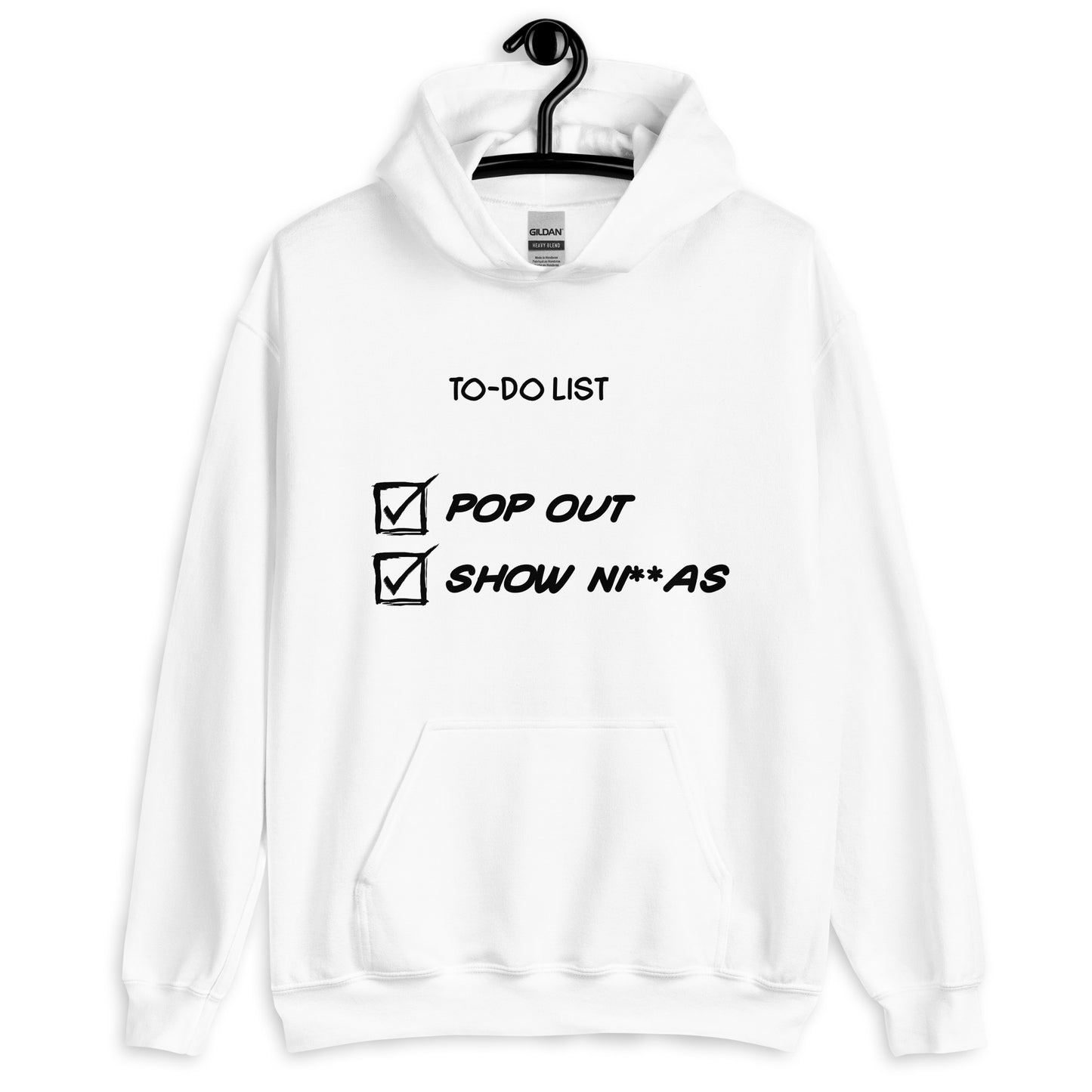 "Pop Out and Show Ninja" Inspirational To-Do List Design - Bold and Motivational Hoodie