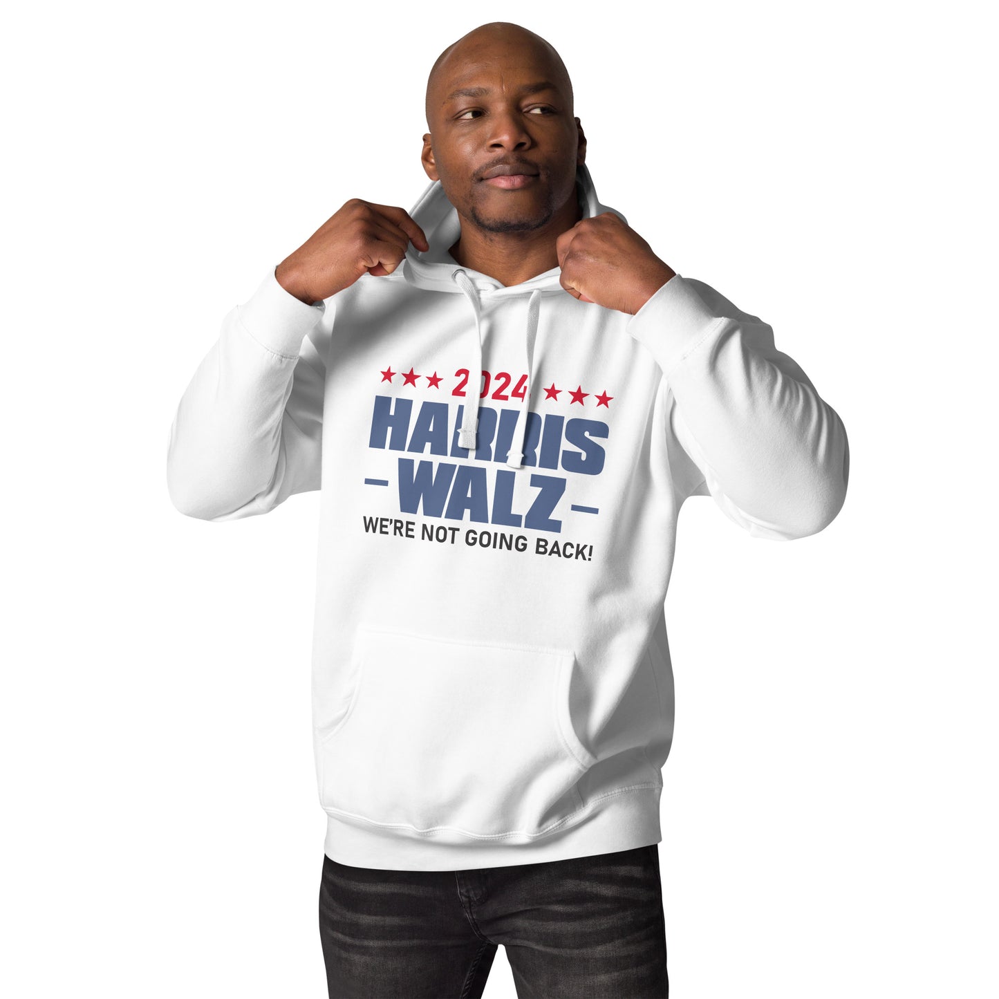 2024 Harris Walz We Are Not Going Back | Voting Rights, Social Justice, Equality Hoodie (2)