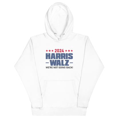 2024 Harris Walz We Are Not Going Back | Voting Rights, Social Justice, Equality Hoodie (2)