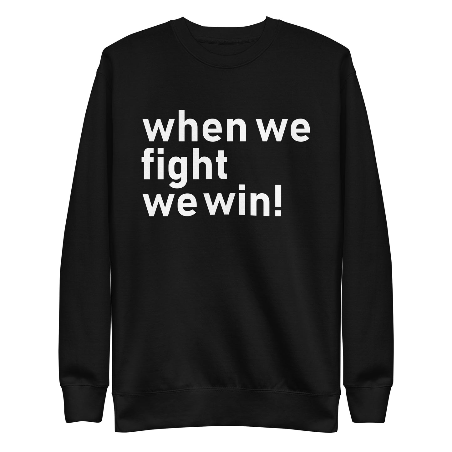 When We Fight, We Win Unisex Premium Sweatshirt | Political Activism | Empowerment and Social Justice Sweatshirt