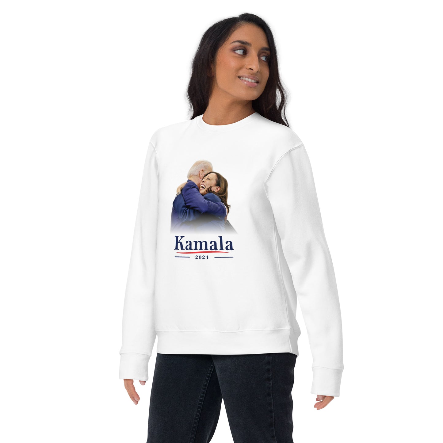 Kamala Harris 2024: Empowering Change Unisex Premium Sweatshirt (W)