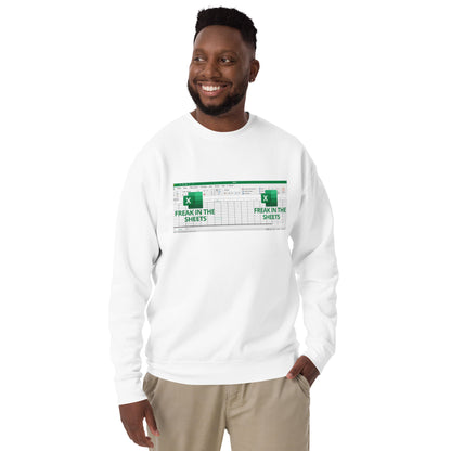 Freak in the Sheets | Excel Lover's Unisex Premium Sweatshirt - Data Analyst Gift | Spreadsheet Humor Sweatshirt | Tech Enthusiast Sweatshirt