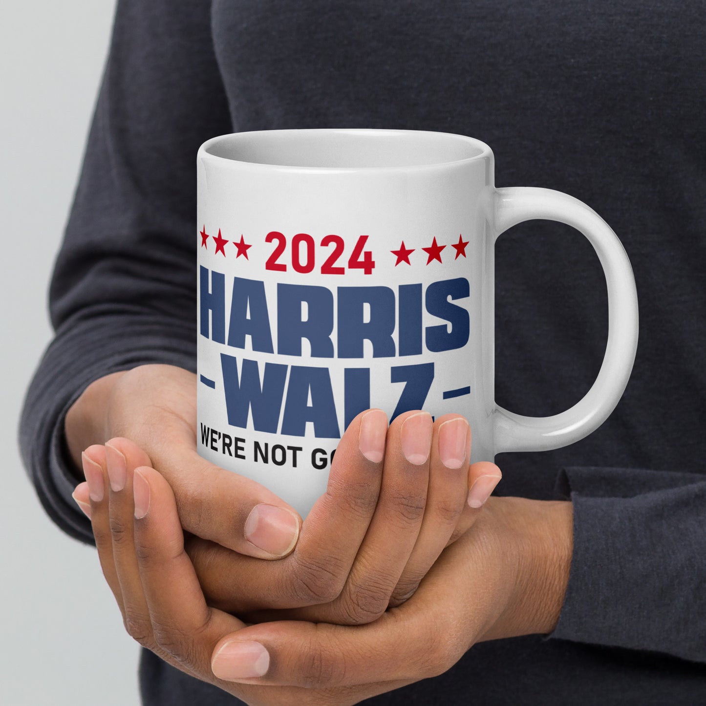 2024 Harris Walz We Are Not Going Back | Inspirational, Voting Rights, Equality Glossy Ceramic Coffee Mug