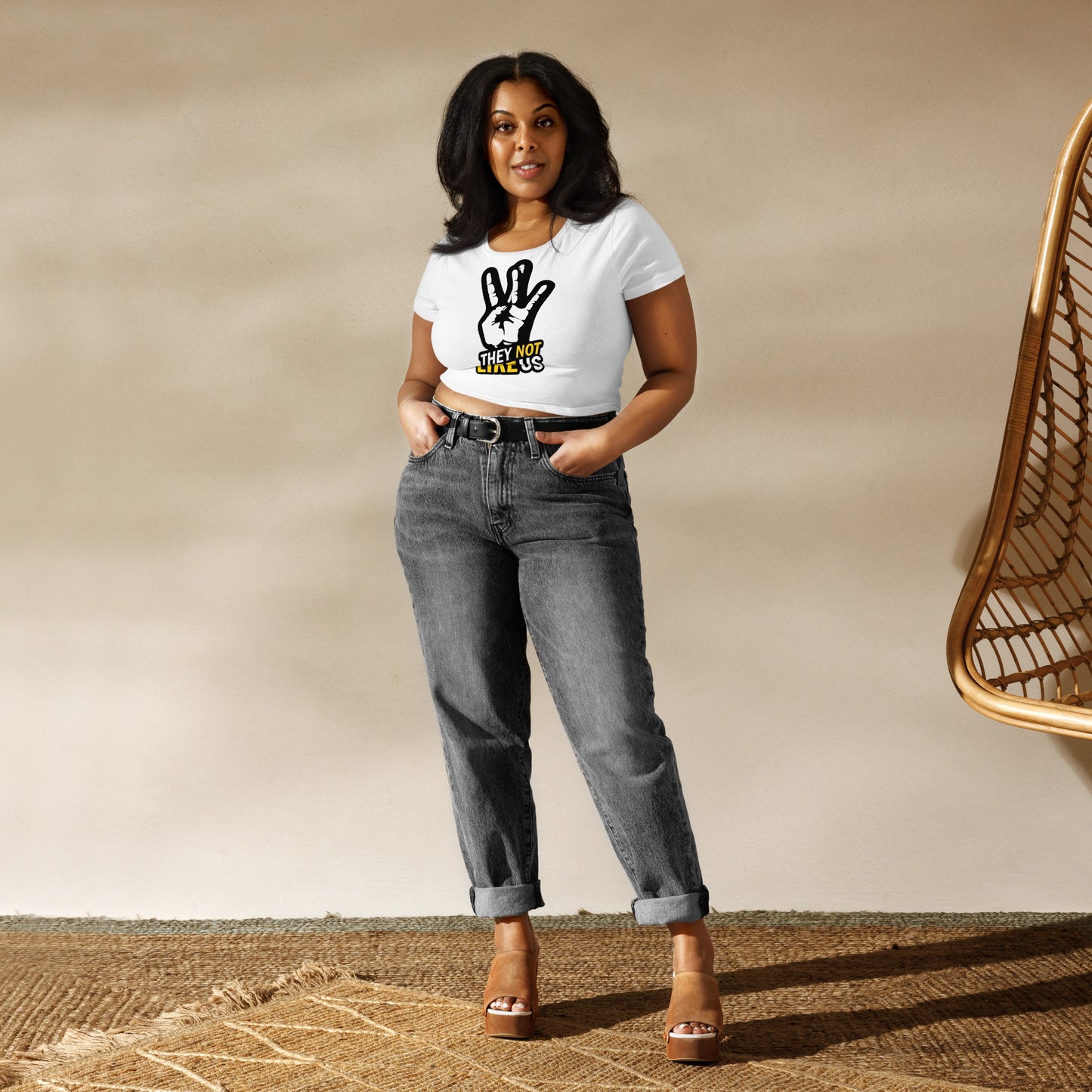 They Not Like Us - Crop Tee | Hip-Hop Inspired Motivational Streetwear Top