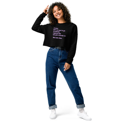 "Miss Celie's Blues" Crop Sweatshirt from The Color Purple