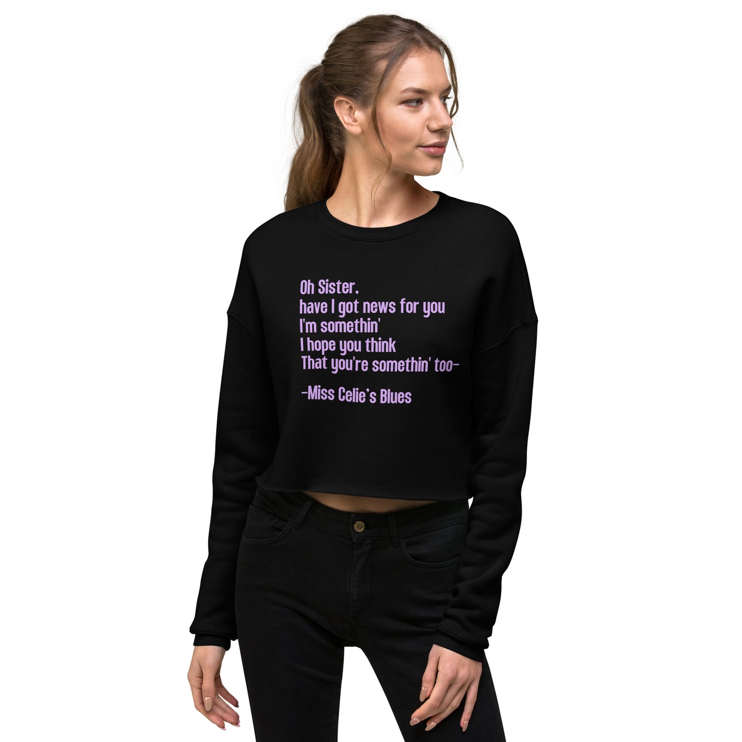 "Miss Celie's Blues" Crop Sweatshirt from The Color Purple