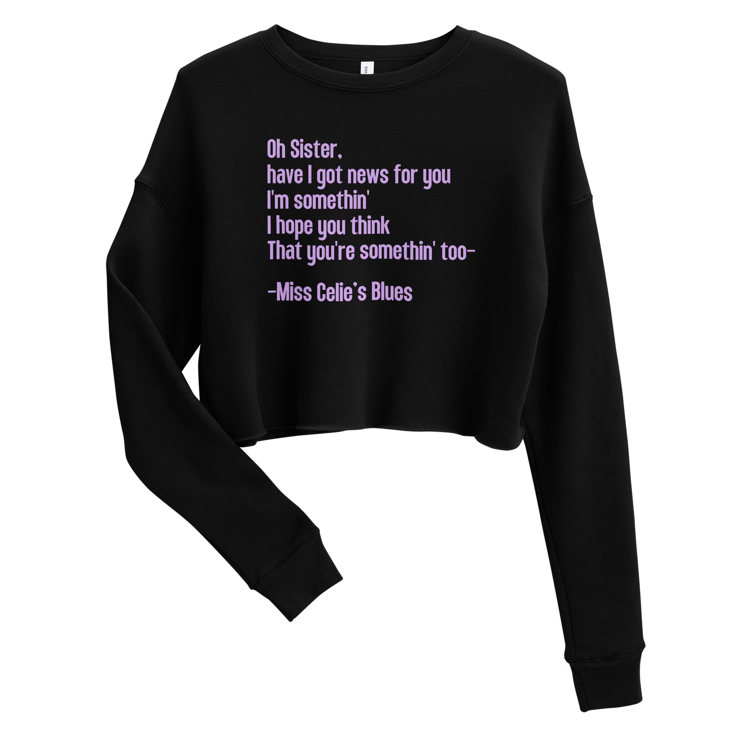 "Miss Celie's Blues" Crop Sweatshirt from The Color Purple